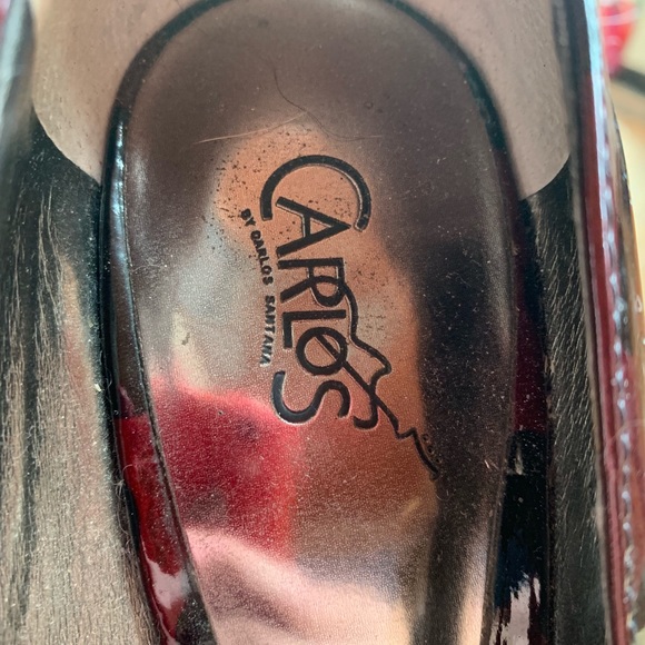 Platform patented leather Leopard heel - Picture 4 of 5